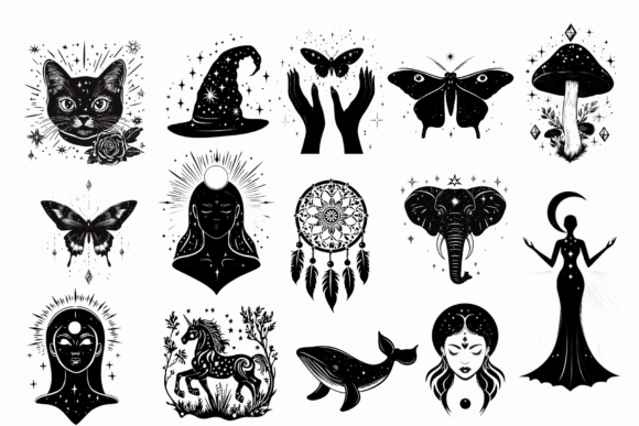 Download Mystic Moon Simple Logo Graphics - Premium Bundle