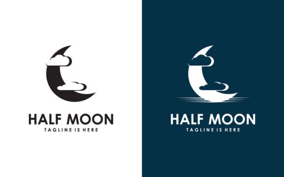 Download Moon Logo Template in Flat Style - Premium Resources