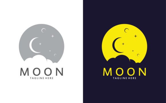 Download Moon Logo Template in Flat Style - Logo template Collection