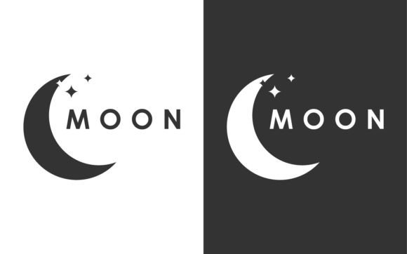 Download Moon Logo Template in Flat Style - Premium Resources